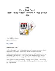 Zero Risk Bets Review.docx