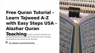 Free Quran Tutorial - Learn Tajweed A-Z with Easy Steps USA.pptx