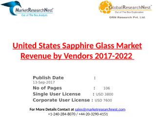 United States Sapphire Glass Market Revenue by Vendors 2017-2022.pptx